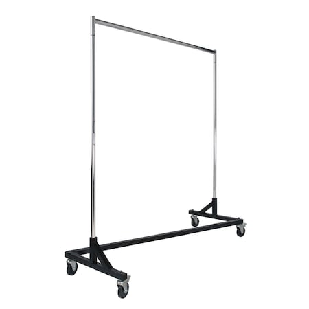 Luggage Loader RZK-8 Square Tubing Economy Z-Rack , Black Base - Chrome Uprights & Hgrl LU2570346